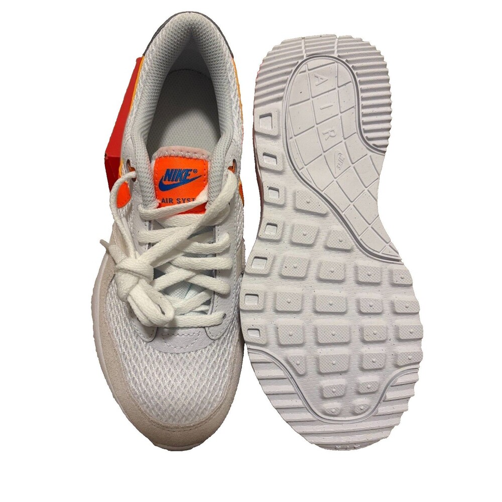 Nike Air Max SYSTM GS Kids Sz 4.5Y (W 6.5) Sneakers White/Orange New DQ0284-114 - Picture 2 of 5